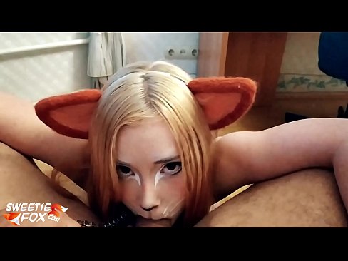 ❤️ Kitsune waxay liqaysaa dick oo afkeeda ku dhufatey ️❌ Galmada dabada ️❤